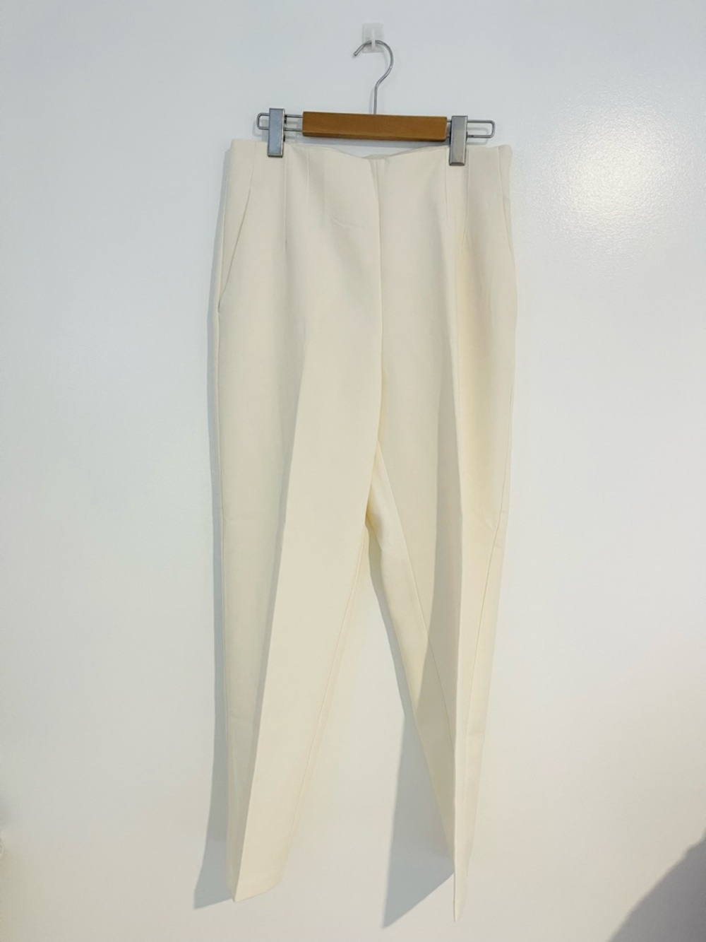 Dynamite Cream High-Rise Tailored Trousers
